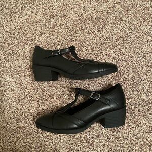 Stylish Black T-Strap Heels